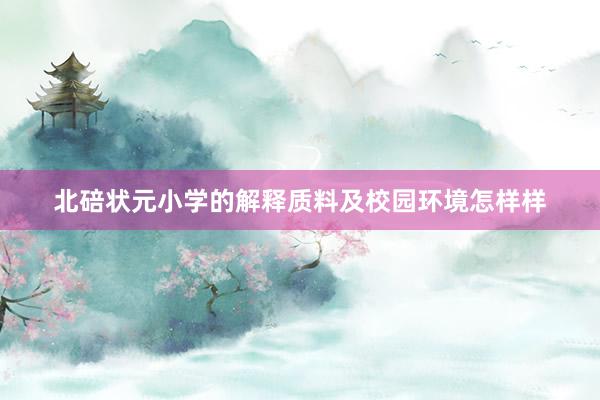 北碚状元小学的解释质料及校园环境怎样样
